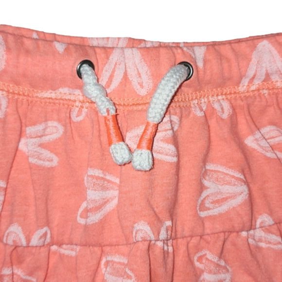 𝅺cat & JACK Coral Orange Skort with Hearts Pattern and Drawstrings - Picture 2 of 4